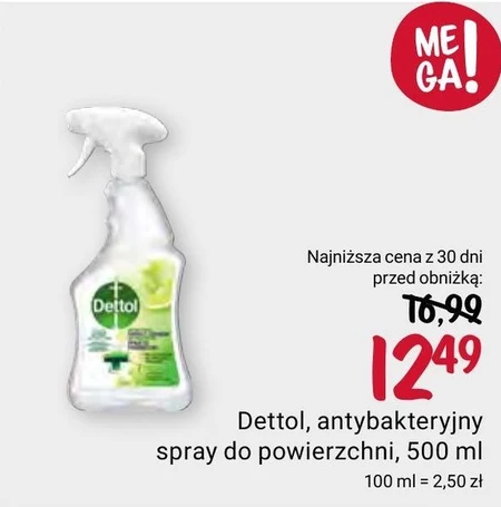 Dettol Antybakteryjny spray do powierzchni o zapachu limonki z miętą 500 ml