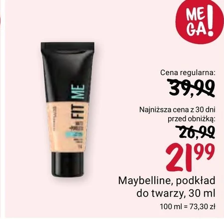 Podkład do twarzy Maybelline
