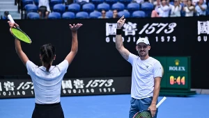 Su-Wei Hsieh i Jan Zieliński podczas finału miksta Australian Open