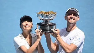 Jan Zieliński i Su-wei Hsieh, która pomogła Polakowi przełamać finałową klątwę