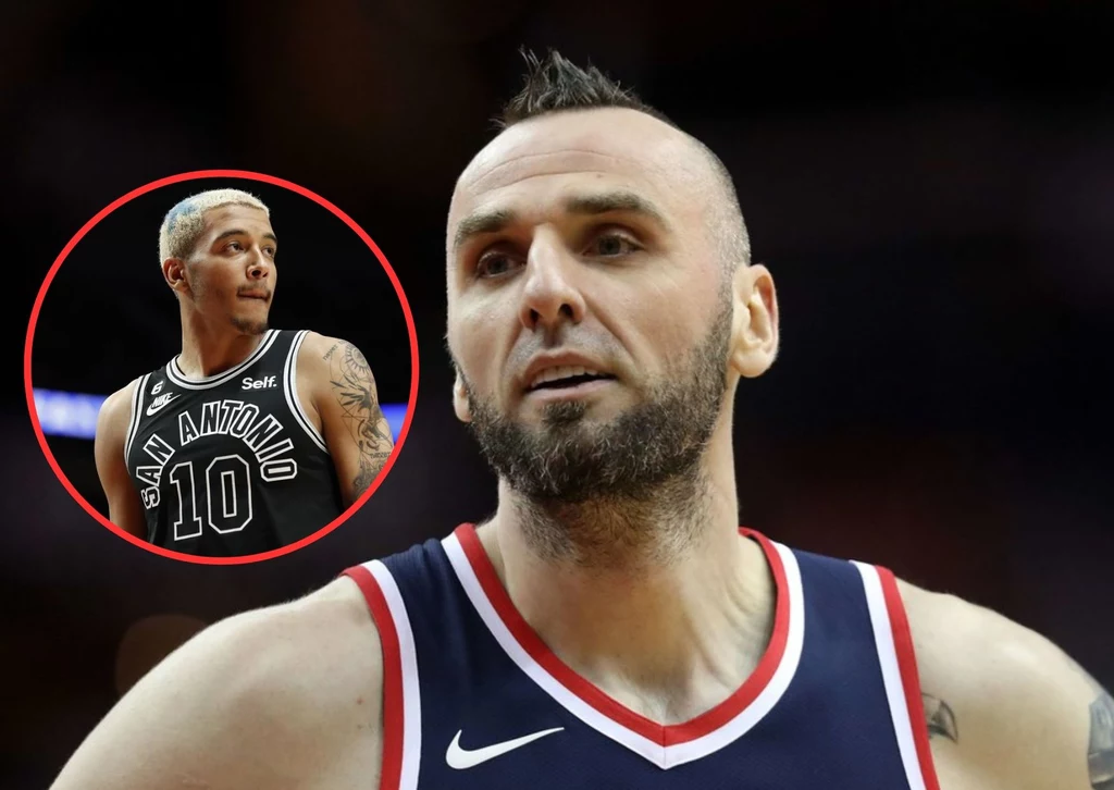 Marcin Gortat i Jeremy Sochan Marcin Gortat i Jeremy Sochan