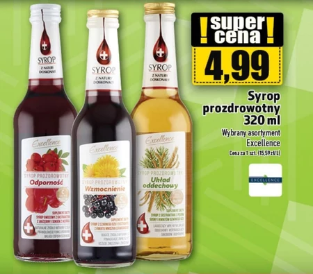 Excellence Układ oddechowy Suplement diety syrop z pędów sosny i kwiatów czarnego bzu 320 ml