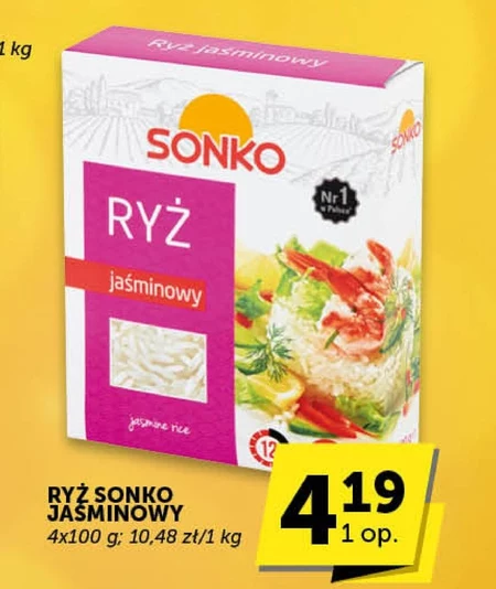 Sonko Ryż jaśminowy 400 g (4 x 100 g)