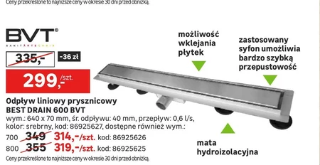 Odpływ BVT