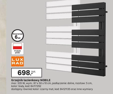 Grzejnik łazienkowy Lux Rad