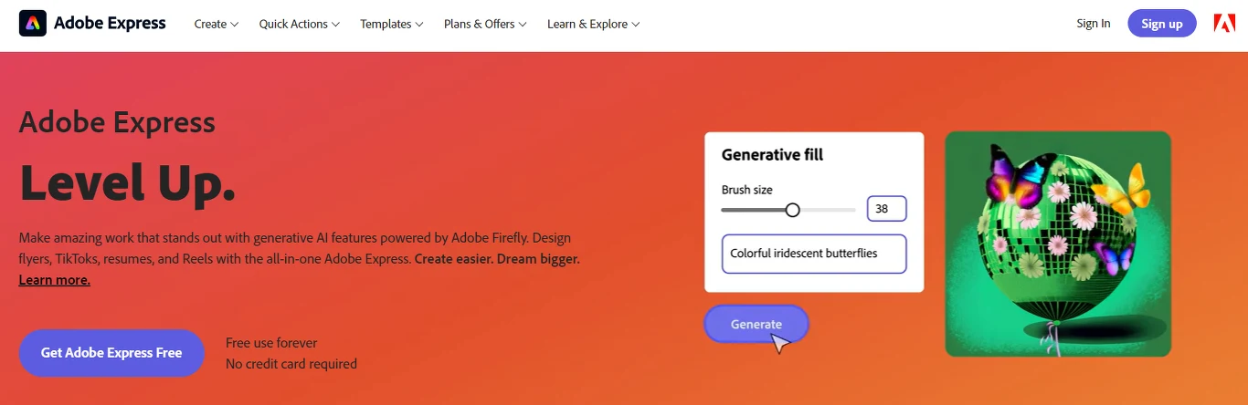 Adobe Express działa w przeglądarce i w aplikacji Adobe Express działa w przeglądarce i w aplikacji