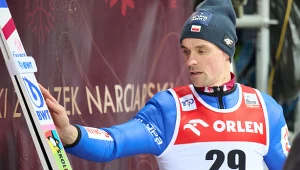 Skoki narciarskie. Na zdjęciu reprezentant Polski - Piotr Żyła