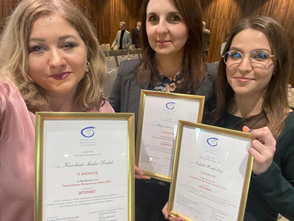 Dziennikarki Interii ZDROWIE wśród "Dziennikarzy Medycznych Roku 2023"