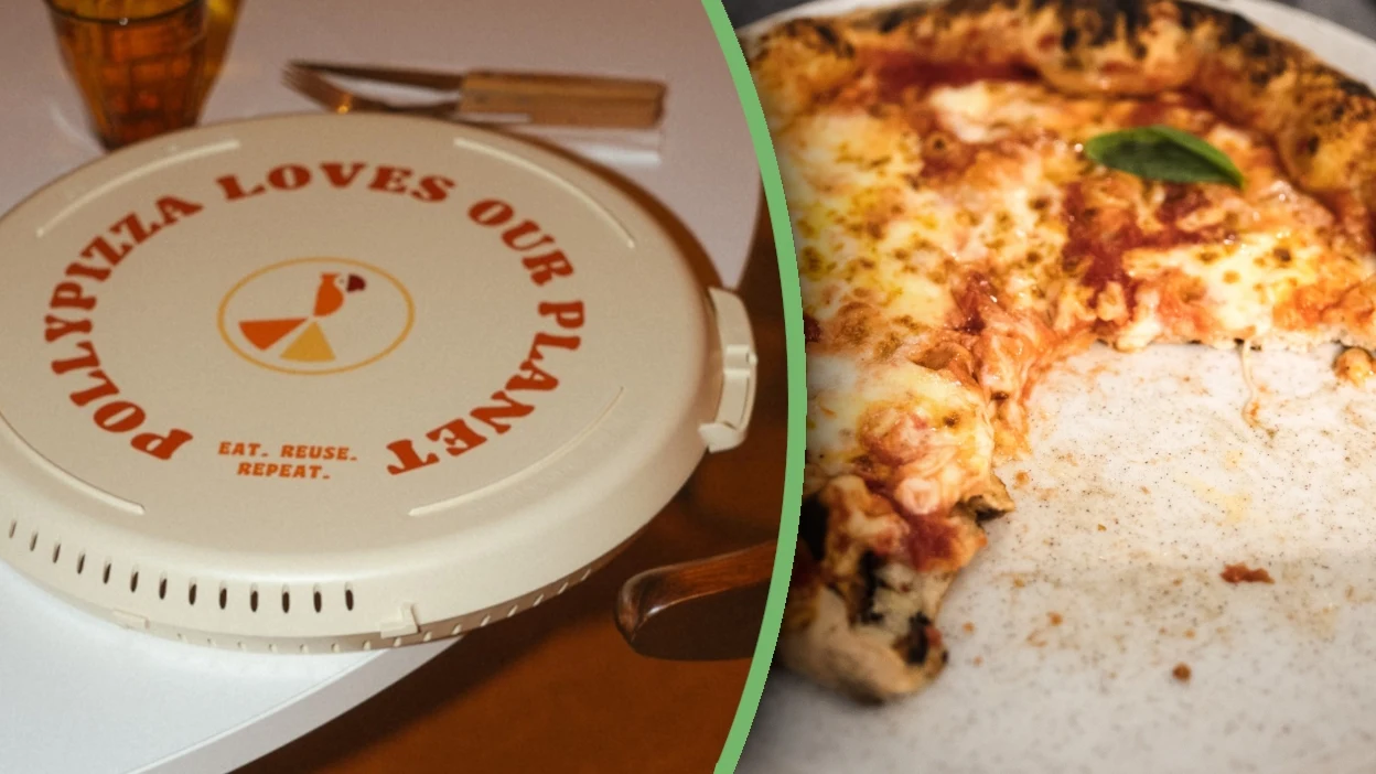 Jedna z warszawskich pizzerii wpadła na pomysł, aby sprzedawać pizzę na wynos w specjalnych wielorazowych opakowaniach. Gdy klient ponownie przychodzi z nim do restauracji, nie musi już płacić za pudełko na pizzę Jedna z warszawskich pizzerii wpadła na pomysł, aby sprzedawać pizzę na wynos w specjalnych wielorazowych opakowaniach. Gdy klient ponownie przychodzi z nim do restauracji, nie musi już płacić za pudełko na pizzę