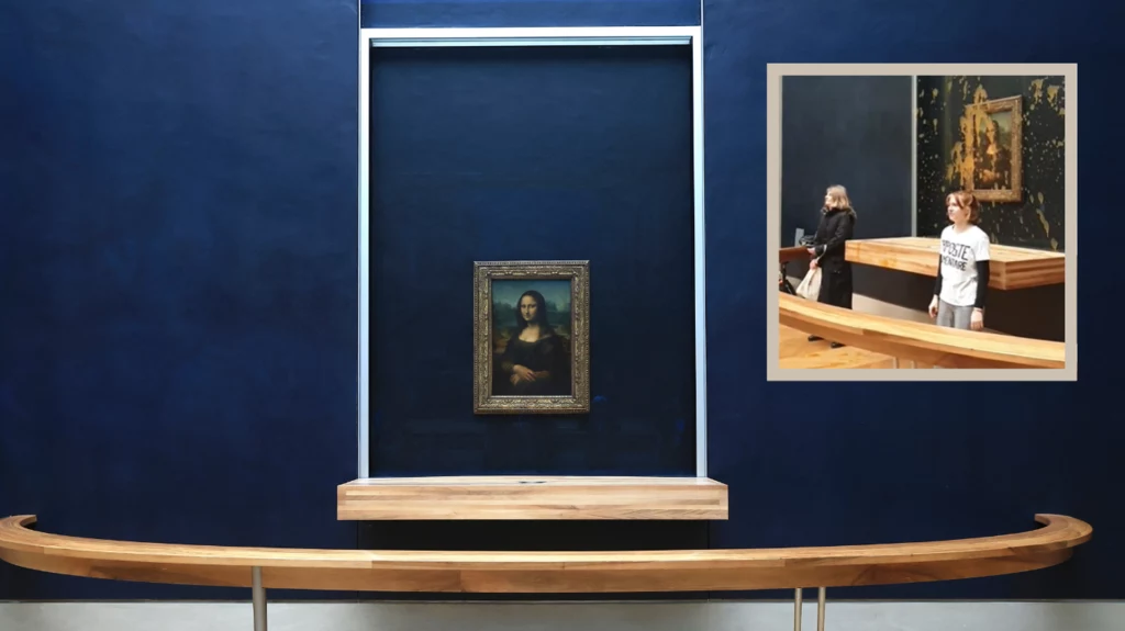 Aktywistki oblały zupą obraz "Mona Lisa" Aktywistki oblały zupą obraz "Mona Lisa"