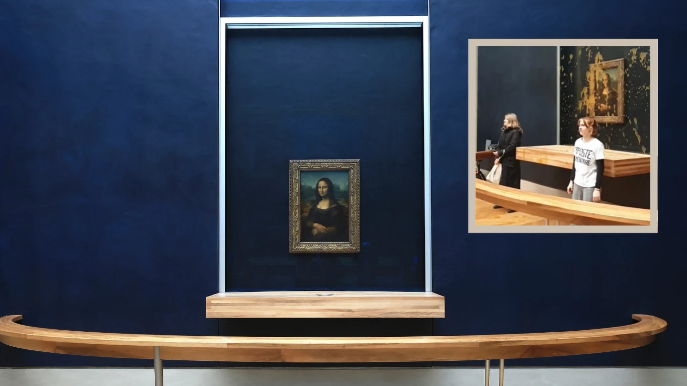 Aktywistki oblały zupą obraz "Mona Lisa" Aktywistki oblały zupą obraz "Mona Lisa"