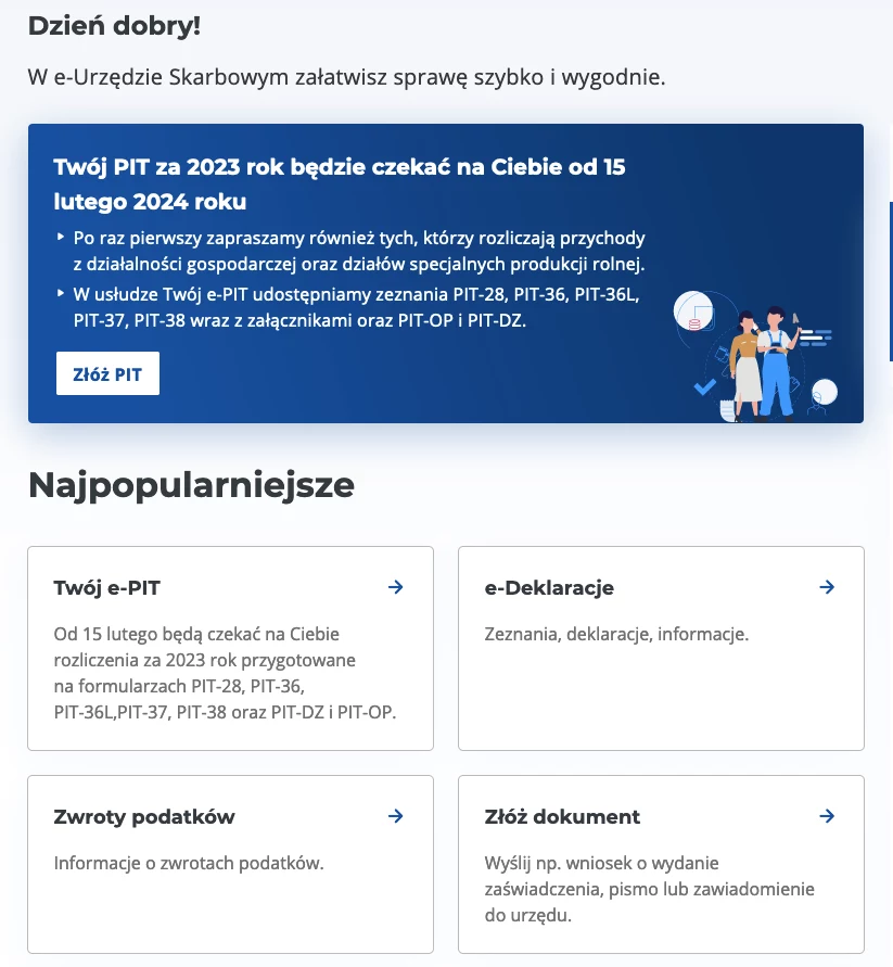 Kiedy zwrot podatku? Informacja na ten temat pojawi się w platformie e-Urząd Skarbowy.