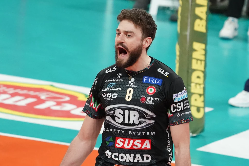 Kamil Rychlicki w barwach Sir Safety Perugia Kamil Rychlicki w barwach Sir Safety Perugia