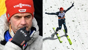 Skoki narciarskie. Na zdjęciu trener niemieckiej kadry i były trener polskich skoczków Stefan Horngacher oraz reprezentant Niemiec Karl Geiger