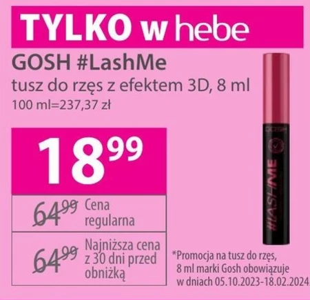 Tusz do rzęs Gosh