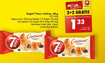 7 Days Rogalik z nadzieniem kakaowym 60 g
