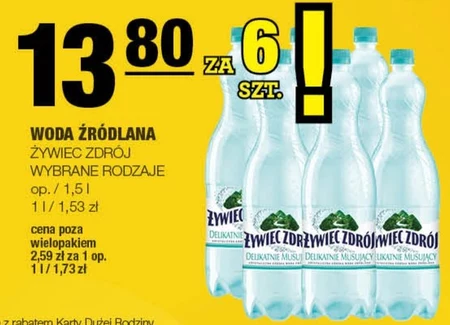 Żywiec Zdrój Delikatnie Musujący Woda źródlana 1,5 l