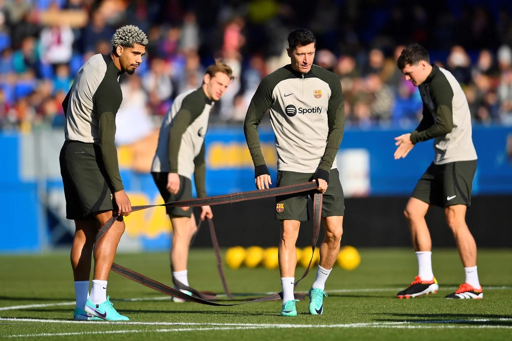 Robert Lewandowski na treningu Barcelony Robert Lewandowski na treningu Barcelony