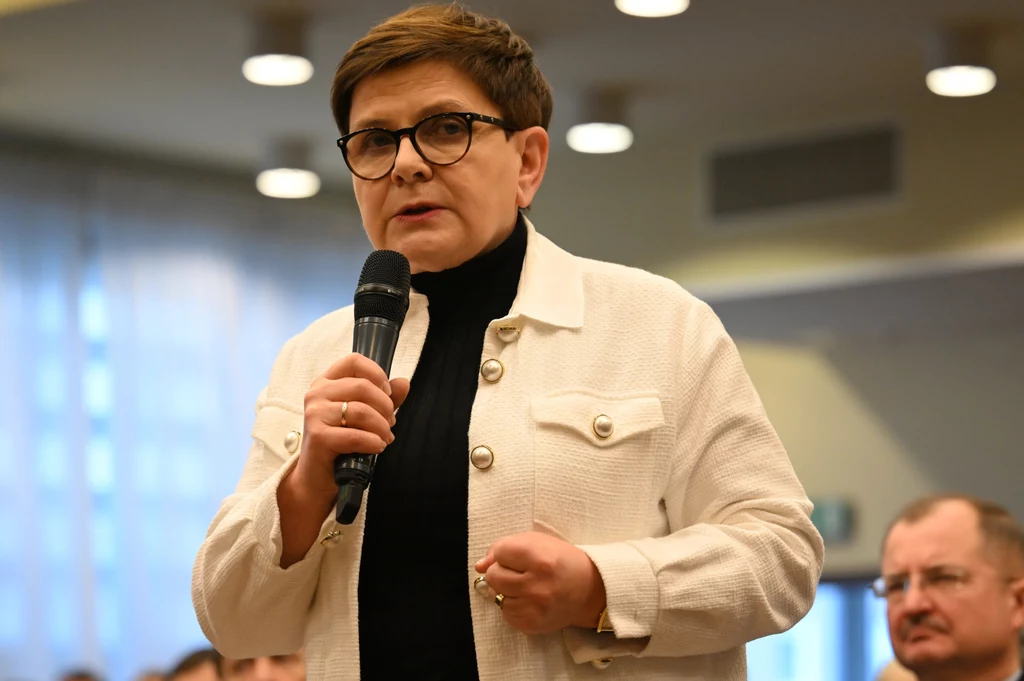 Była premier Beata Szydło podczas spotkania w Rzeszowie Była premier Beata Szydło podczas spotkania w Rzeszowie