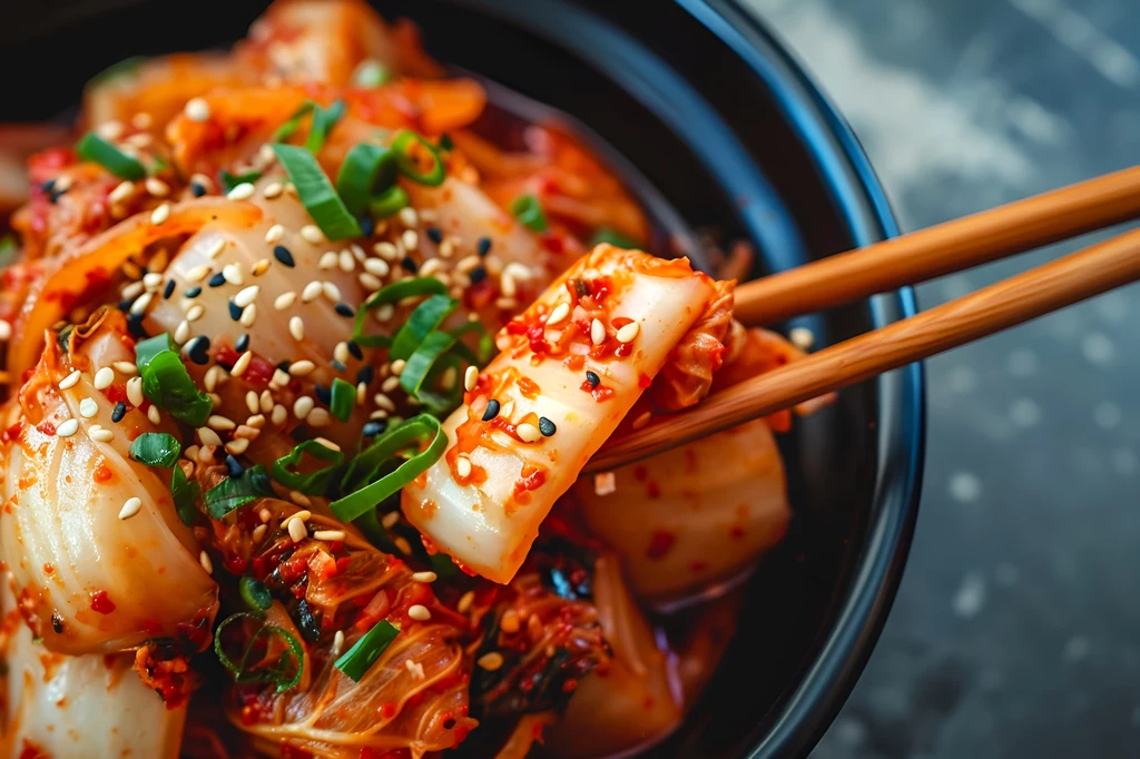 Kimchi to kapusta pekińska poddana procesowi fermentacji. Dodaje się do niej imbir, czosnek, rzepę i sos sojowy