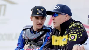 Wiktor Przyjemski i trener Tomasz Bajerski.
