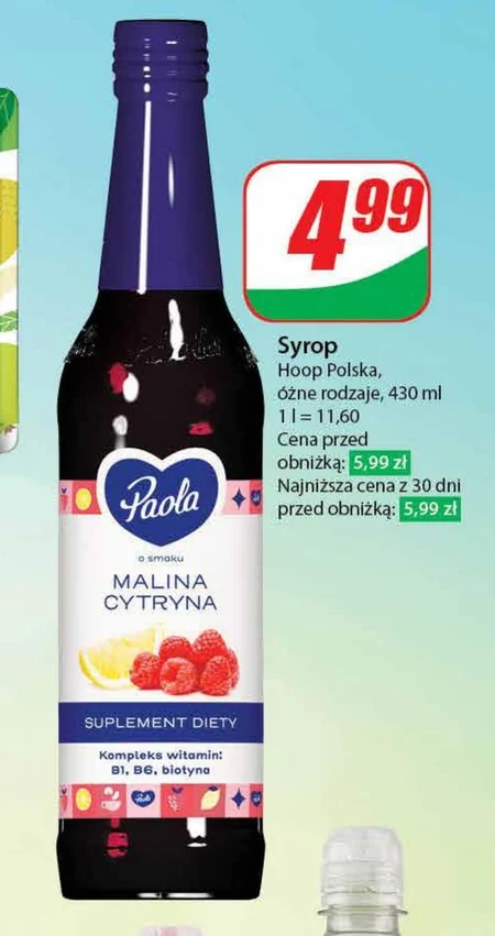 Paola Suplement diety o smaku żurawina 430 ml