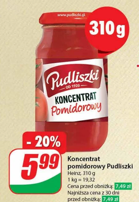Pudliszki Koncentrat pomidorowy 310 g