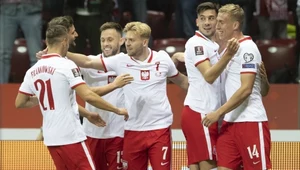 Kamil Jóźwiak w barwach reprezentacji Polski  w meczu z Albanią, 02.09.2021 r.