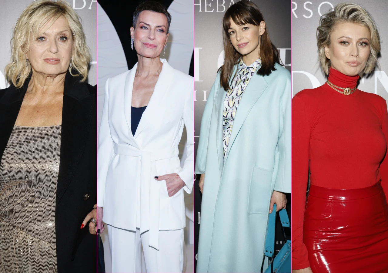 Plejada gwiazd na pokazie Deni Cler: Ewa Kasprzyk, Danuta Stenka, Agnieszka Więdłocha, Katarzyna Zdanowicz Plejada gwiazd na pokazie Deni Cler: Ewa Kasprzyk, Danuta Stenka, Agnieszka Więdłocha, Katarzyna Zdanowicz