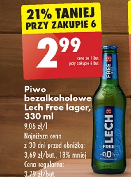 Lech Free Lager Piwo bezalkoholowe 330 ml