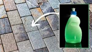 Nie musisz szorować kostki brukowej po zimie. Polej ją tym, a brud zniknie