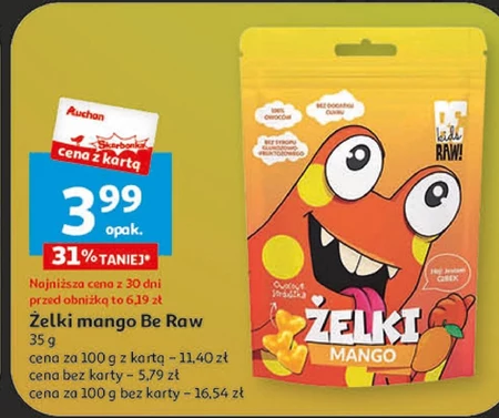Be Raw! Kids Żelki mango 35 g