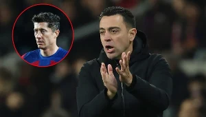 Xavi i Robert Lewandowski