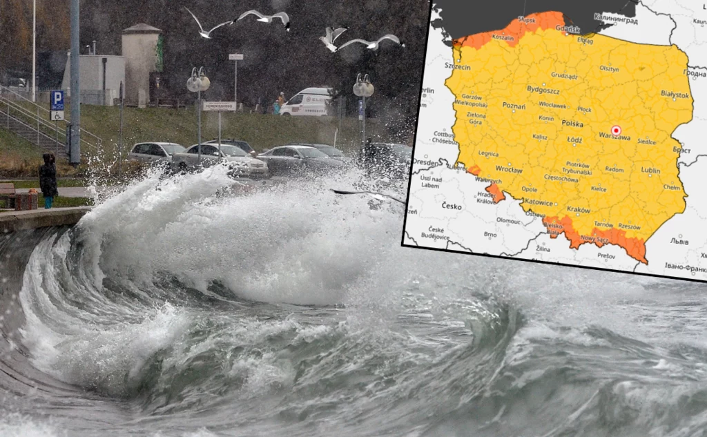 Prognoza pogody na weekend. Ostrzeżenia przed silnym wiatrem i roztopami Prognoza pogody na weekend. Ostrzeżenia przed silnym wiatrem i roztopami