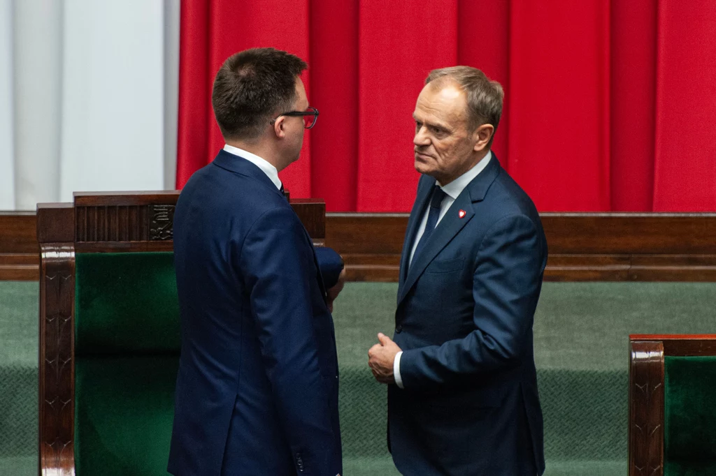 Marszałek Sejmu Szymon Hołownia i premier Donald Tusk Marszałek Sejmu Szymon Hołownia i premier Donald Tusk