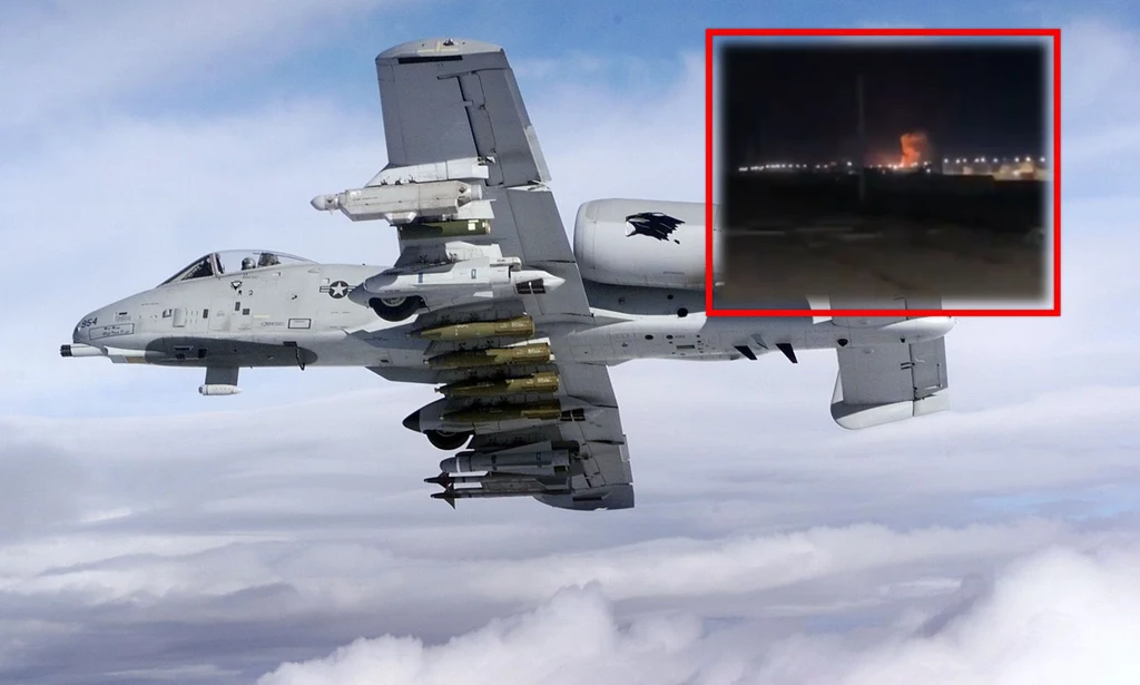 W pełni uzbrojony A-10 Thunderbolt II podczas lotu w 2000 roku