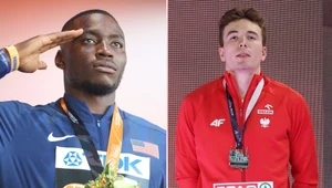 Rekordzista świata Grant Holloway i rekordzista Polski Jakub Szymański