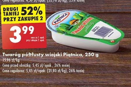 Piątnica Twaróg wiejski tłusty 250 g