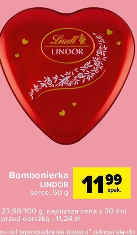 Lindt Lindor Praliny z czekolady mlecznej z nadzieniem 50 g