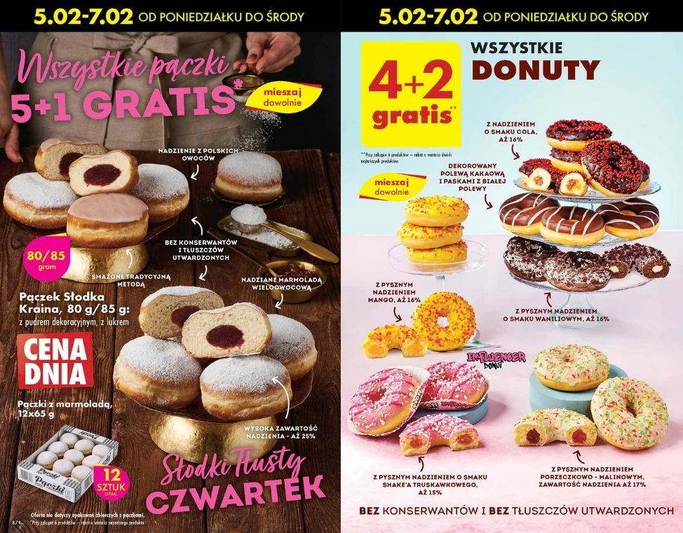Biedronka oferuje w gratisie pączki i donuty! Biedronka oferuje w gratisie pączki i donuty!