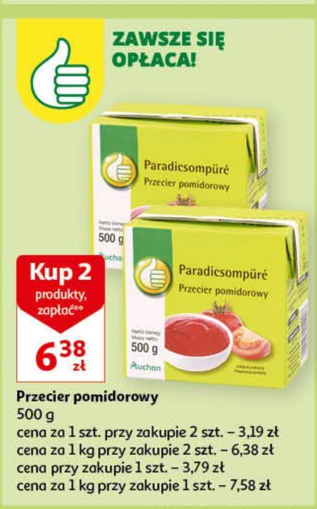 Томатне пюре - акція Auchan Supermarket - Ding.pl