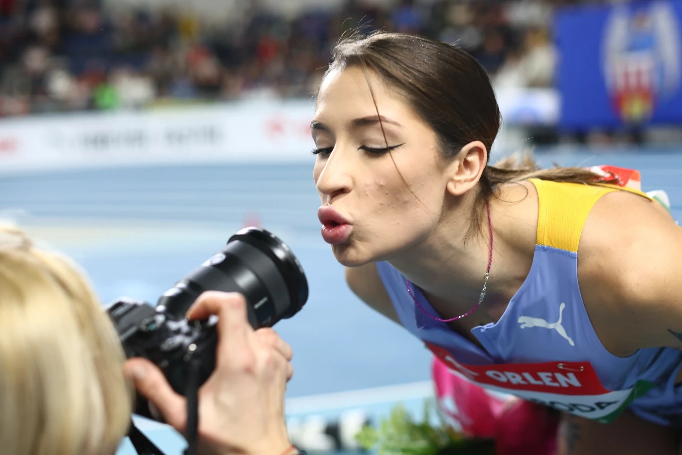 Ewa Swoboda cieszy się po zwycięstwie w Toruniu