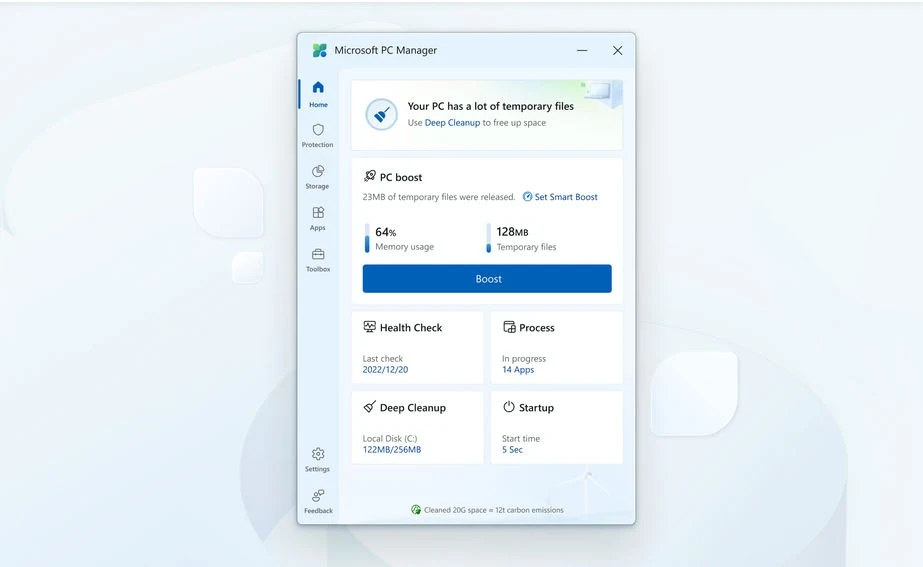 Microsoft PC Manager posprząta komputer z Windows jak CCleaner Microsoft PC Manager posprząta komputer z Windows jak CCleaner