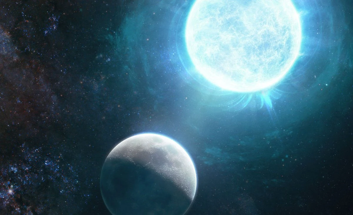 Wizja artystyczna planety w pobliżu białego karła Wizja artystyczna planety w pobliżu białego karła