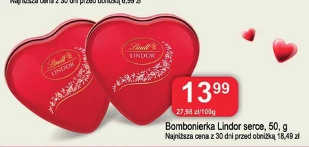 Lindt Lindor Praliny z czekolady mlecznej z nadzieniem 50 g