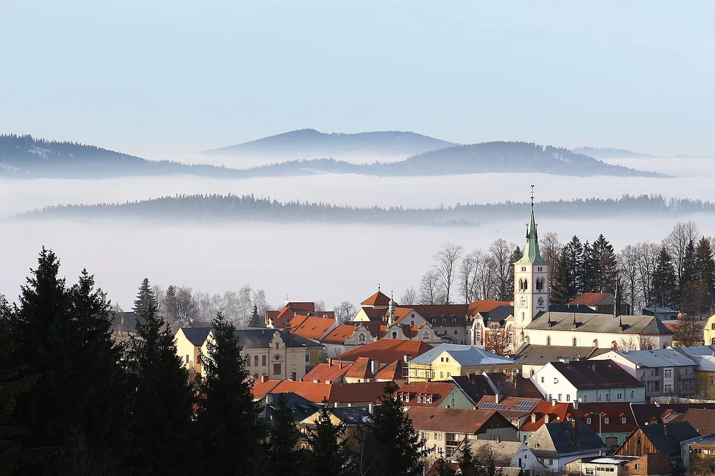 Widok na miasto Kašperské Hory