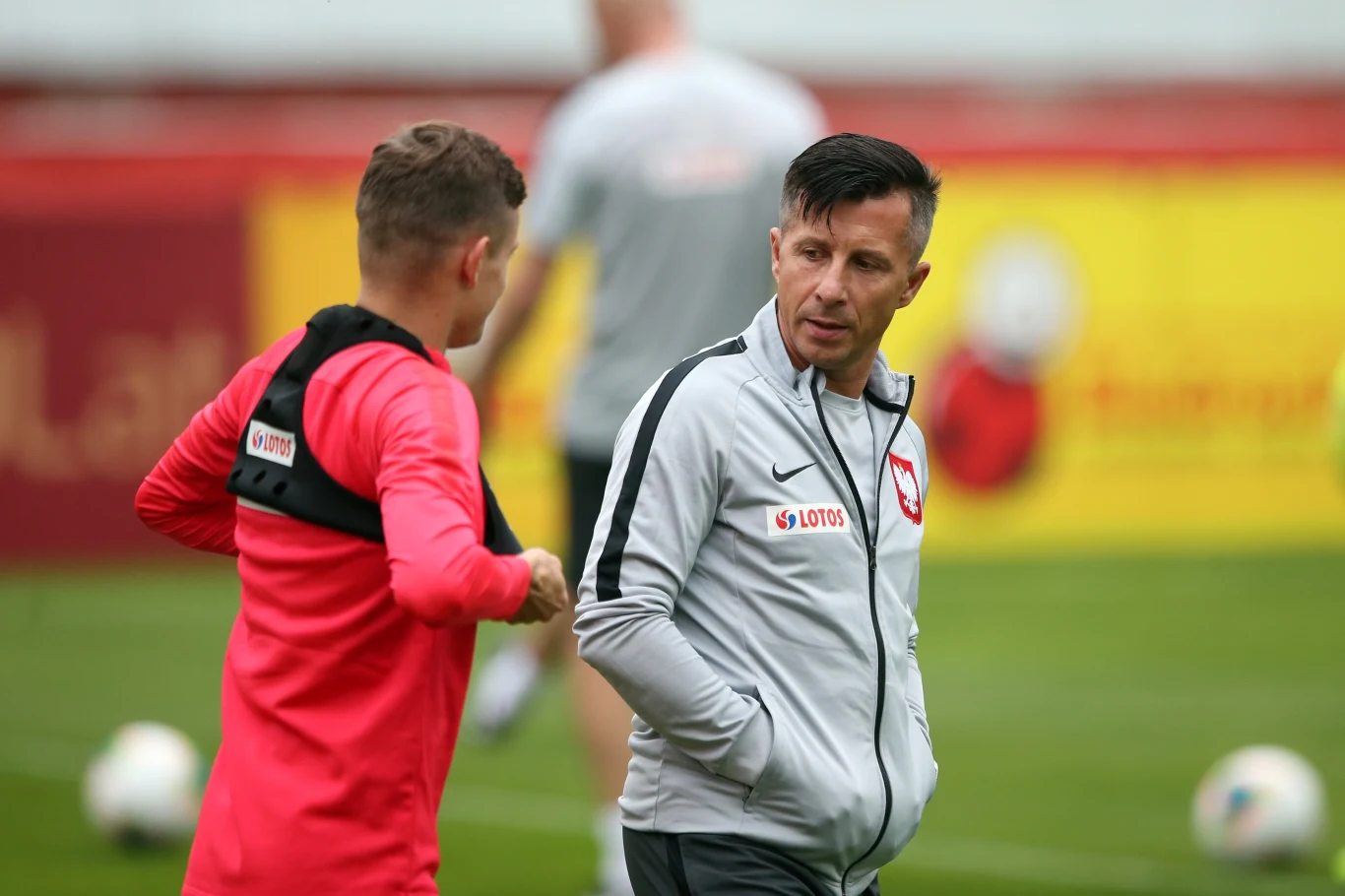 Radosław Gilewicz podczas treningu reprezentacji Polski Radosław Gilewicz podczas treningu reprezentacji Polski