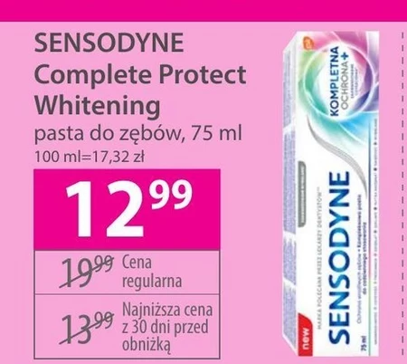 Sensodyne Cool Mint Kompletna Ochrona + Pasta do zębów z fluorkiem 75 ml