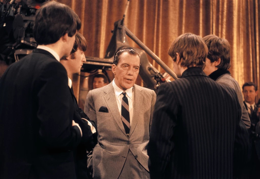 Ed Sullivan dyskutujący z Beatlesami o scenariuszu programu, 9 lutego 1964 roku