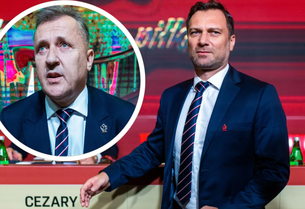 Prezes Polskiego Związku Piłki Nożnej Cezary Kulesza oraz dyrektor TVP Sport Jakub Kwiatkowski Prezes Polskiego Związku Piłki Nożnej Cezary Kulesza oraz dyrektor TVP Sport Jakub Kwiatkowski
